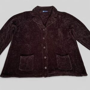 Cozy Brown Button-Up Cardigan